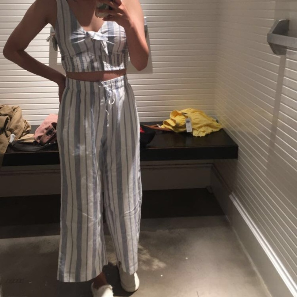 abercrombie striped set